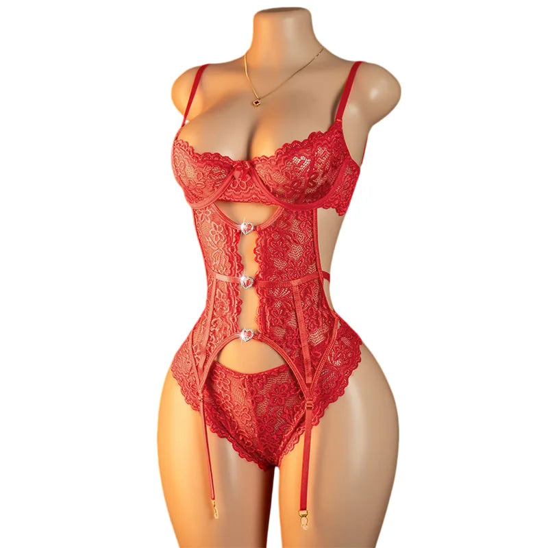Sexy Lingerie Women Bra And BodyStockings Sets Cosplay Erotic Costumes Deep V Underwear Set Female SexyBra And Panty Sets