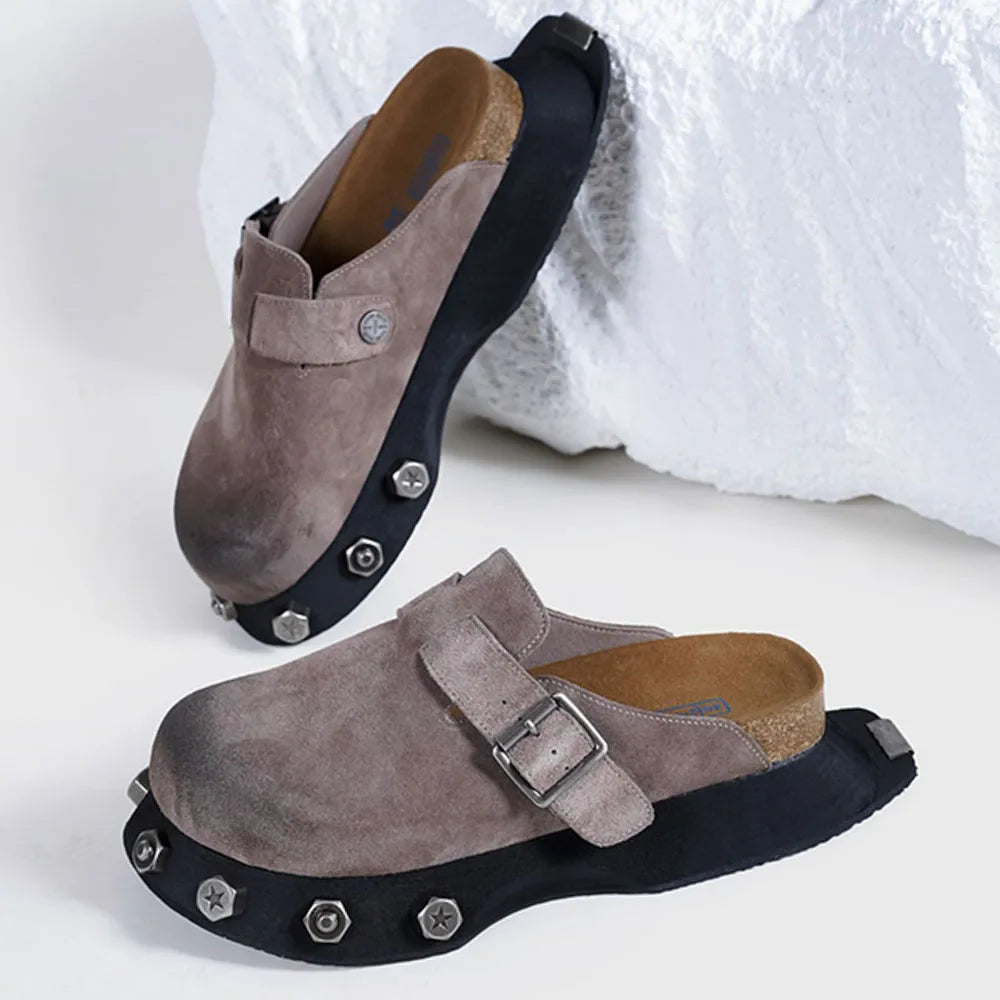2025 Brand New Big Size 45 Denim Leisure Mules Shoes Women Trendy Comfy Walk Casual Clogs Flats Outdoor Slipper Men Slides
