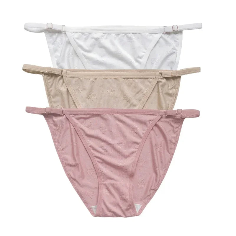 3Pcs/Set Panties Women Low Rise Briefs Seamless Underwear Breathable Panty Female Underpants High Cut Sexy Lingerie