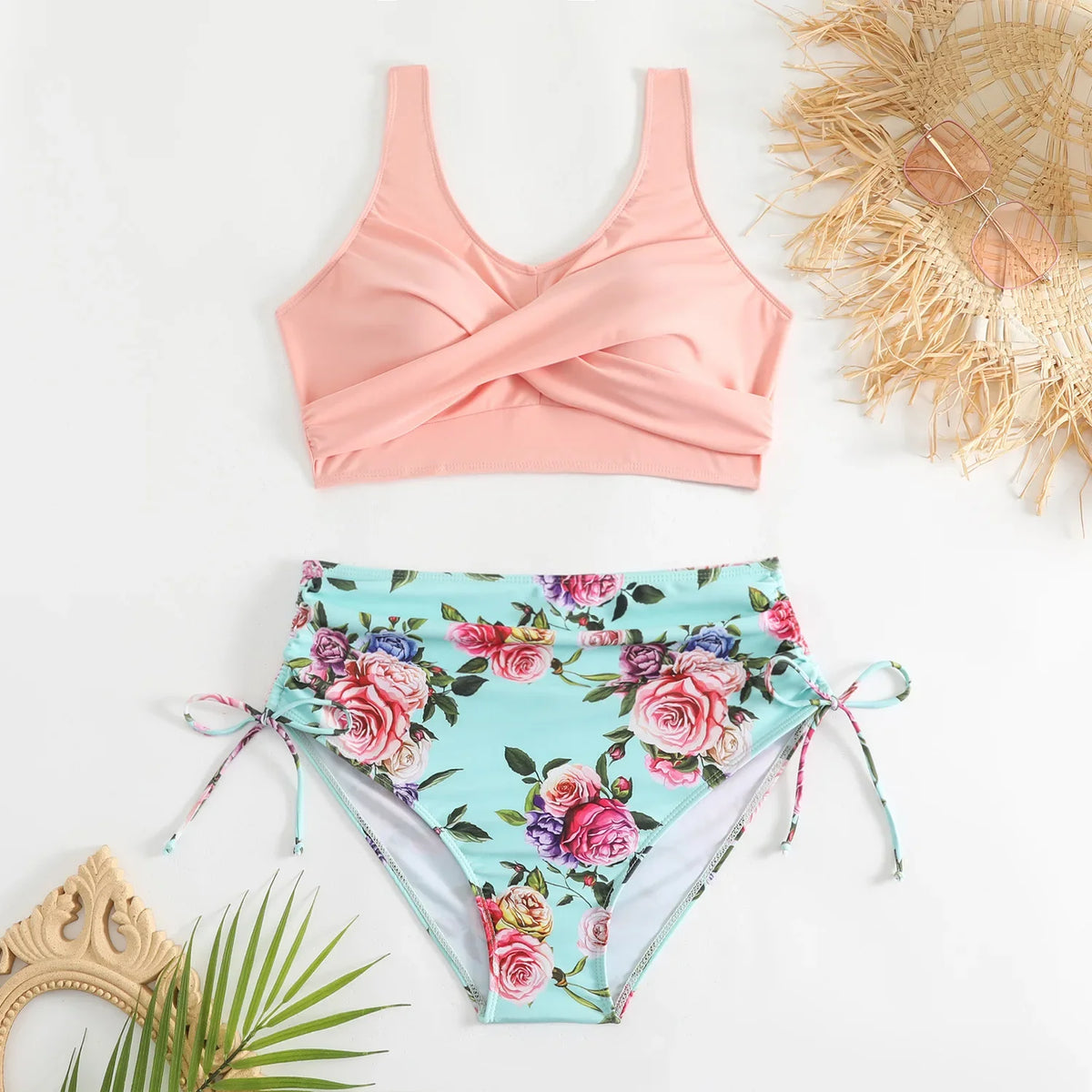 High Waist Bikini Set Sexy Push Up Swimsuit Women Print Beachwear Tummy Control Swimwear Adjustable Bathing Suit Bikinis 2026