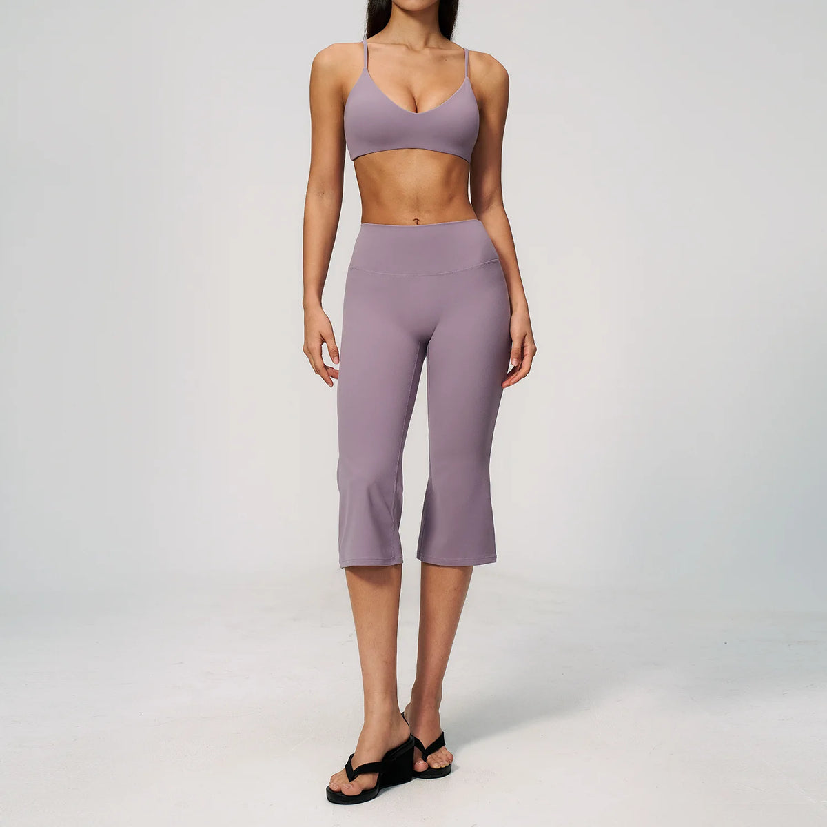 Women's Tracksuit 2 Pieces Yoga Clothes Athletic Wear Fitness Suit Gym Outfits Workout Sets Push Up Sports Bra Capri Pants Suit