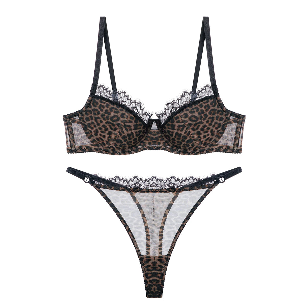 Leopard Print Bra for Women Sets High Quality Backless Sexy Hot Bra Brief Sets Lace Push-up Underwear Women's Intimates