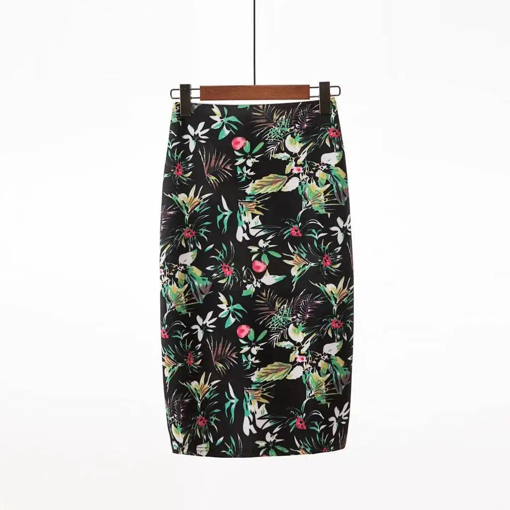 Spring Summer Women Y2K High Waist Midi Pencil Chiffon Skirts Slim Bodycon Vintage Hip Raise Korean Fashion Clothes UOV5