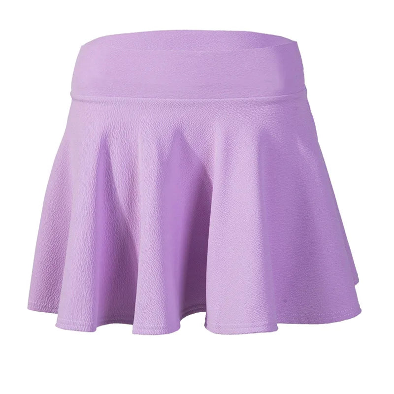 New Women Basic Skirts Summer Flared Casual Mini Skater Shorts Skirt Fashion School Pleated Fluffy Plus Size 5XL Red Short Skirt
