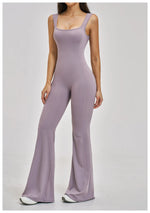 Slimming Yoga Jumpsuits Women Hollow Out Ruffles Backless Sportswear Fitness Back Hip-Lifting Leggings One-Piece Gym Bodysuits