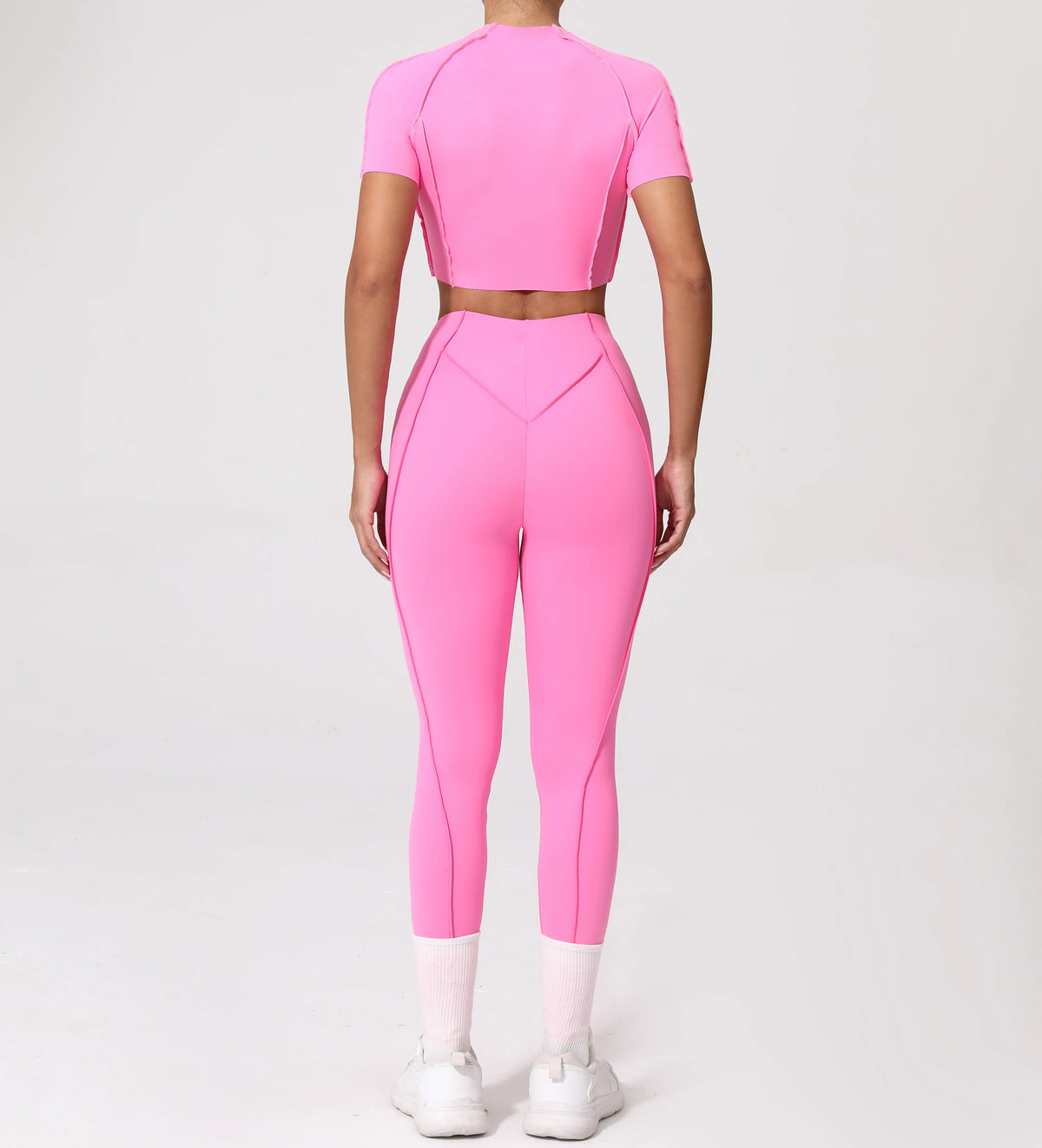 2PCS Yoga Suit Sports Set Women Quick-Drying Gym Set Women Tracksuit Running Workout Long Sleeve Sports Shirt Yoga Clothing