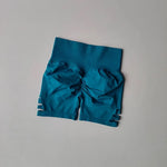 Women's High-Waist Yoga Fitness Shorts Peach Hip Lifting Perforated Elastic Breathable Three-Quarter Length Sporty Shorts