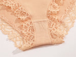 6PCS Sexy Lace Cotton Pants Women Low Waist Panties Underwear S-XL Solid Color Ladies Briefs Lingere Underware Comfortable Women
