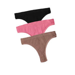 3Pcs/Set Seamless Panties Women Low Waist Briefs Soft Underwear Solid Color Sexy Lingerie Female Underpants Stretch Panty