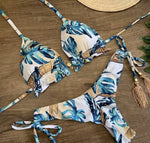 Sexy Bikini Floral Print Swimwear String Bikini Set Push Up Swimsuit Bikinis Women Biquini Beach Bathing Suit Women