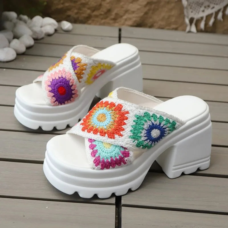 Women's Platform Wedge Sandals Women's Summer Sandals Slippers Outdoor Indoor Beach Shoes