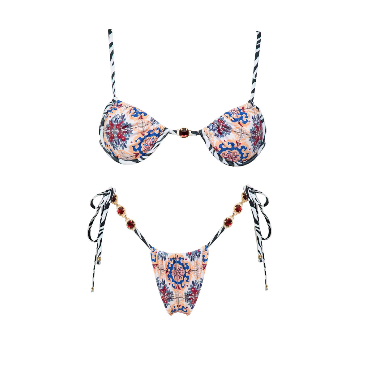 3Pcs Micro Bikinis Sexy Women Swimsuit 2026 New Swimwear Printed Swim Suit Female Bathing Suit Bandeau Biquini Beachwear Sarong