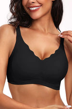 Women's Wavy Smooth Bra Wire-free and Seamless Bra Supports Side Breast Prevents Sagging Comfortable and Pushes Up
