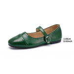 Woman's Casual Flats Shoes Round Toe Large size ladies shoes Retro French Mary Jane Dress Flat New Summer Solid Comfortable shoe