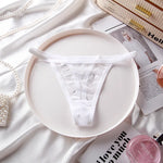 Lace Women Panties G String Sexy Thong Seamless Underwear T Back Transparent Low Waist Girls Briefs Underpants Plus Size S-XL