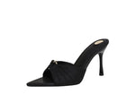 BIGTREE Summer Woman Slippers Fashion Open Toe Thin High Heels Shoes Street Style Stripper Party Slides Zapatos De Mujer