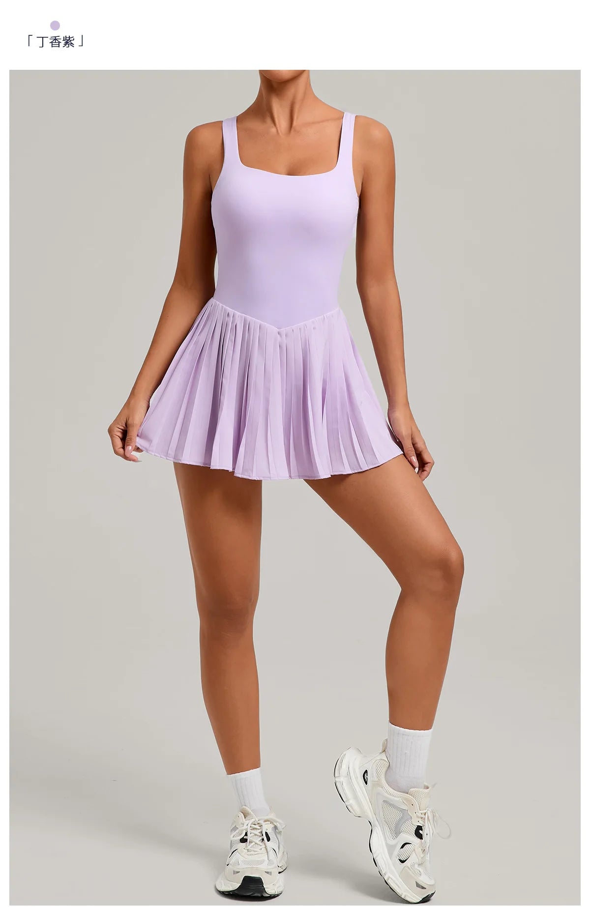 New Large Backless Tennis Dresses Women Solid Color Sleeveless Glare Pleated Yoga Skirt with Pocket Shorts Running Fitness Dress