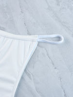 Sexy Micro Bikini 2024 Woman Swimsuit White Ribbed Swimwear Women String Thong Bikinis Set Female Bathing Suit Beachwear Biquini