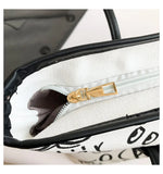 Large Capacity Printed Tote Bag, Fashion and Versatile Casual Single Shoulder Handbag with Pendant, College Style Women's Bags
