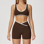 Yoga Set2 Pieces Workout Outfits Fitness Sportswear Gym Tracksuit High Waist Leggings Sports Bra Athletic Wear Women Clothes
