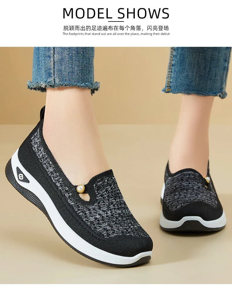 Shoes for women Spring Autumn hot casual shoes with soft soles lightweight single shoe for women breathable mother shoes