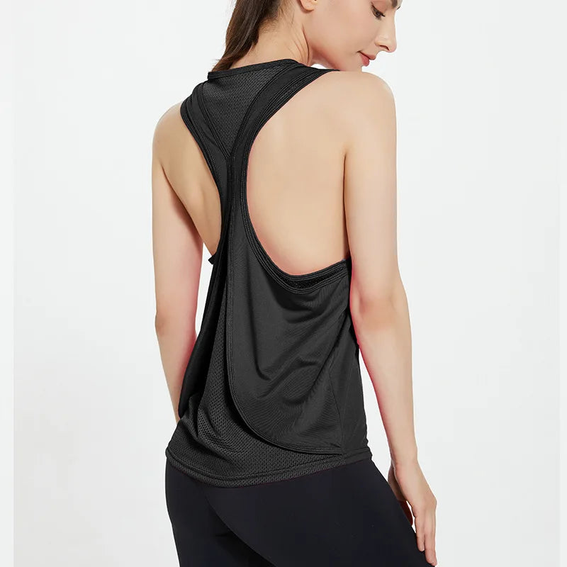 STOUREG Women's Sleeveless Workout Gym Tank Top, Running Training Yoga Top, Fitness Sports Yoga Shirt