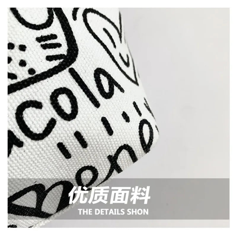 Large Capacity Printed Tote Bag, Fashion and Versatile Casual Single Shoulder Handbag with Pendant, College Style Women's Bags