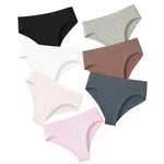 7Pcs/Set Panties Women Seamless Underwear High Rise Briefs Female Underpants Solid Color S-XXXL Sexy Lingerie Comfort Intimates