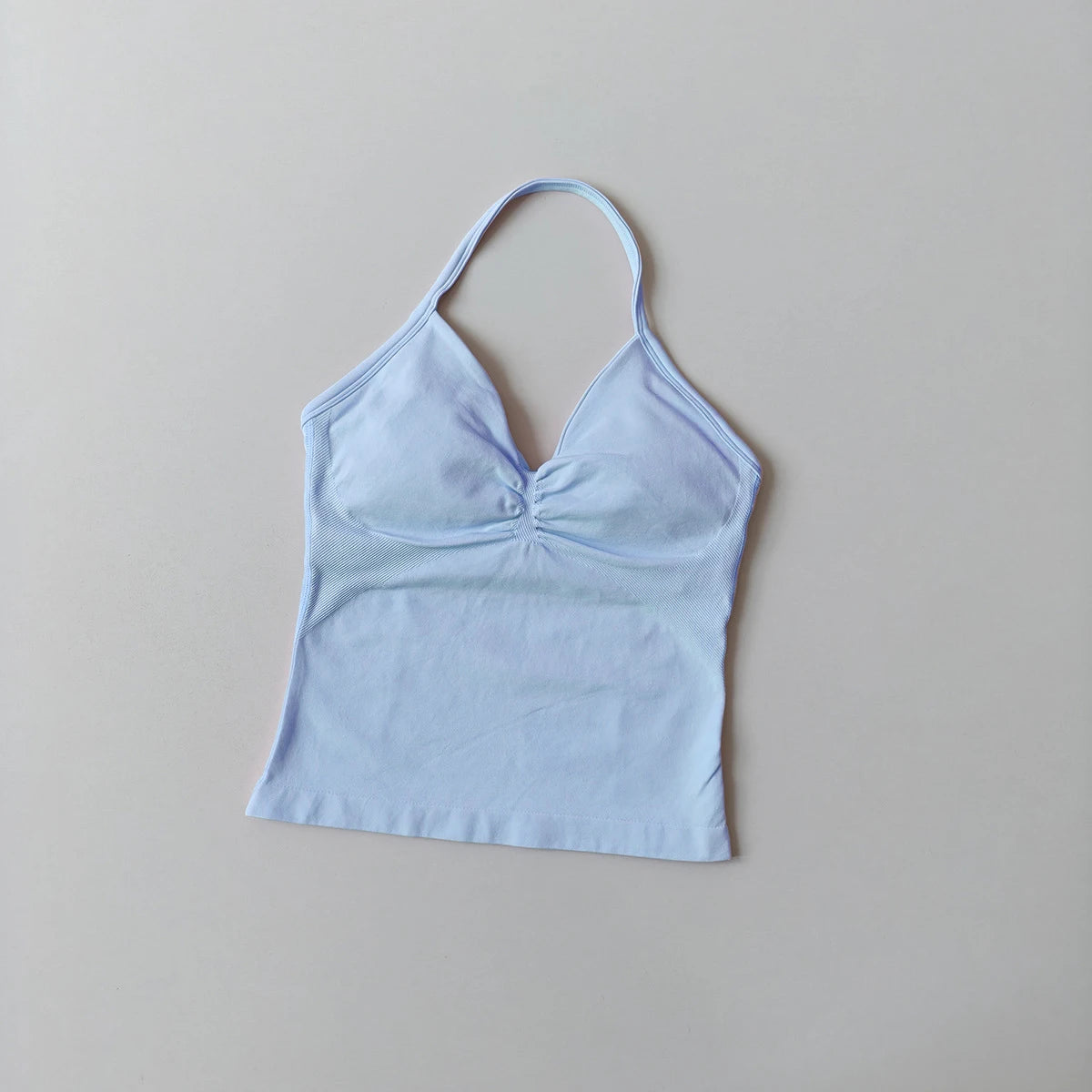 NO LOGO Women's Longline Strappy Backless Gym Top Scrunch Workout Open Back Bra Tank Top for Running Yoga Shirt