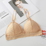 Lace Bralette Women Sexy Lingerie Non-wire Bra Triangle Cup Female Padded Underwear Push Up Bras