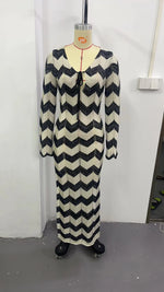 Knitted Dress Leace-up Vestido Dresses 2025 Woman Beach Hollow Out Slim Vacation Beachwear Temperament Long Sleeves Holiday Sexy