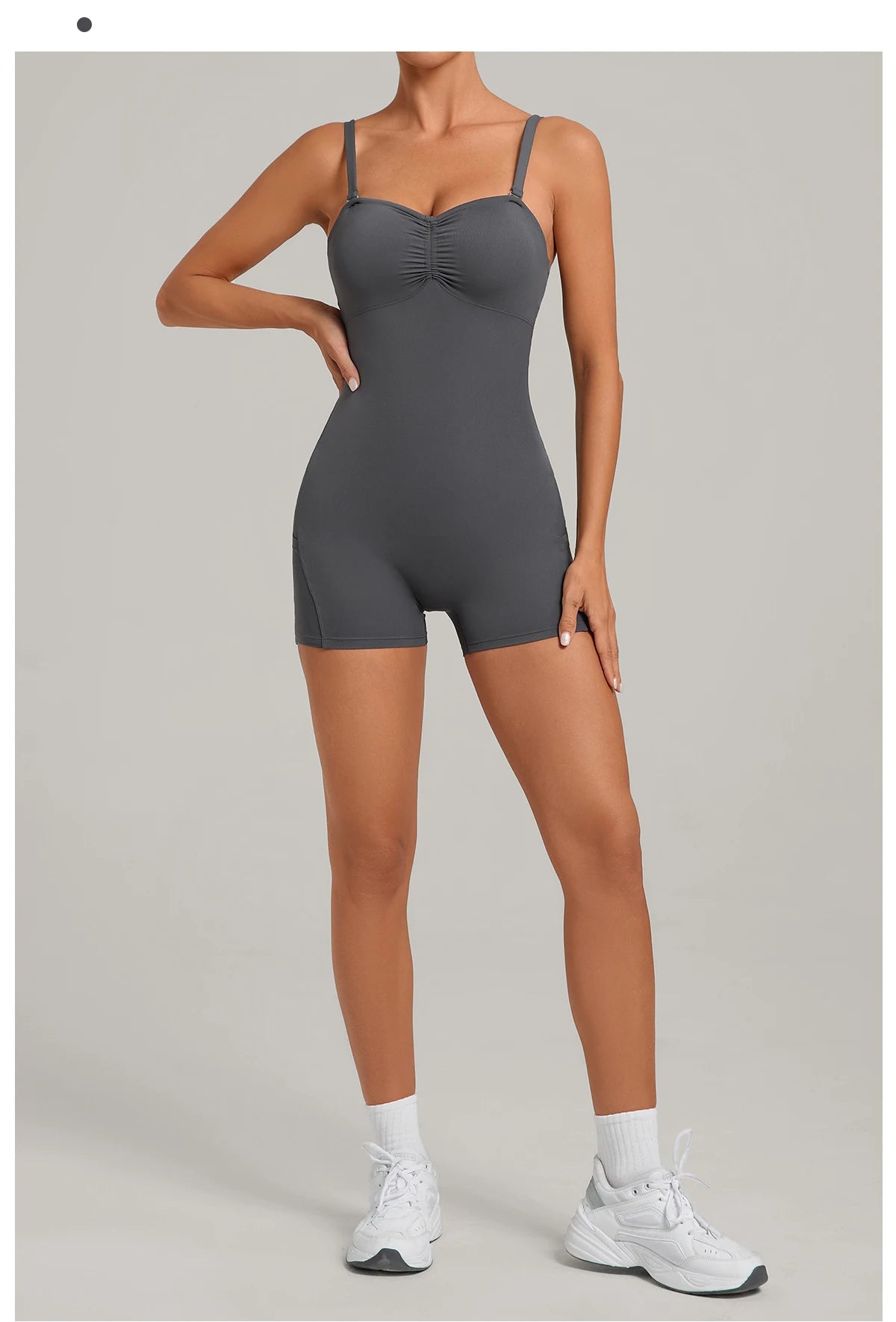 Womens Two Way Wear Bodysuit Sleeveless Yoga Stretch One Piece Romper Sexy Fitness Side Pockets Sportwears Bodysuit