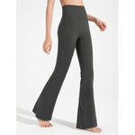 High-Waisted Flared Yoga Fitness Pants Women's Nude Sports Hip Lifting Fitness Trousers