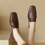 Style Spring Autumn Versatile British Style Flat Shoes Women's Vintage Leather Pumps High Heel Shoes Summer Season 2026