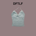 DFTLF Impact Longline Strappy Top Sports Yoga Vest Women Fitness Tank Top Gym Beautiful Open Back Bra Running Workout Halter