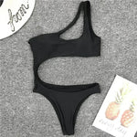 2026 Asymmetric One Shoulder Women Swimwear One Piece Swimsuit Female Monokini Bather High Cut Out Bathing Suit Swim Bodysuit