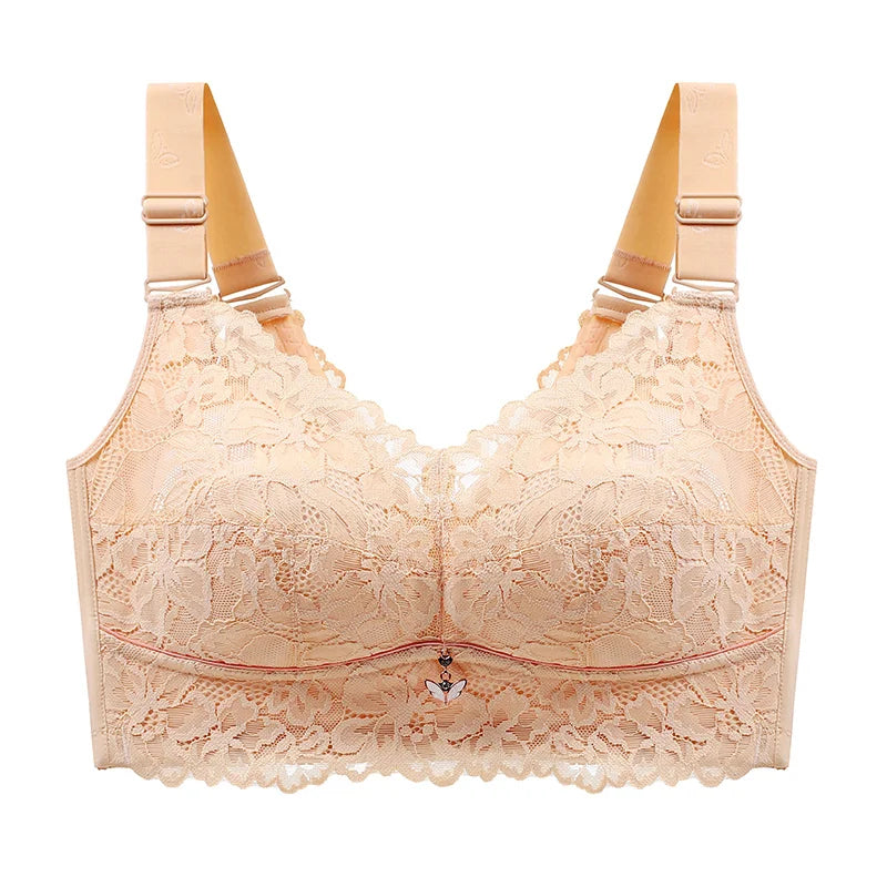 Push Up Bra Female Lingerie Sexy Bra Lace Bras for Women Wire Free Underwear Women 52C D E Cup Plus Size Bra Women Clothing Bras