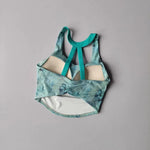 Women's Elegant Printed Yoga Sports Vest Shock Resistant Fitness Outerwear Beautiful Back Cross Shaped Design