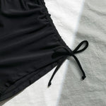 Wrinkled Knotted Shorts High Waist Bikini Female Swimsuit Women Swimwear Two-pieces Bikini Set Tankini Bathing Suit Swim Beach