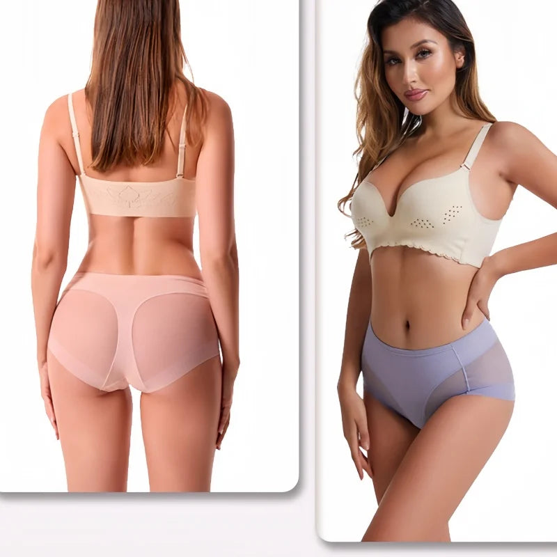 Seamless Panties Women High Rise Panty Tummy Control Briefs Butt Lifter Shapewear Sexy Lingerie Ice Silk Underwear S-3XL