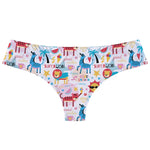 Cute Cartoon Christmas Dog Print Thong Sexy Low Rise Women's G-string Loose Fit T-back Seamless Invisible Female T-pants