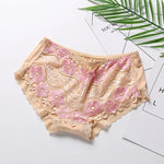 Sexy Lace Flowers Embroidery Panties for Women Underwear Low Waist Briefs Summer Breathable Comfort Shorts 15 Color Lingerie