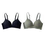 2Pcs/Set Underwear 3/4 Cup Push Up Bra Female S-XXL Seamless Bras For Women Non-wire Bra Sexy Lingerie