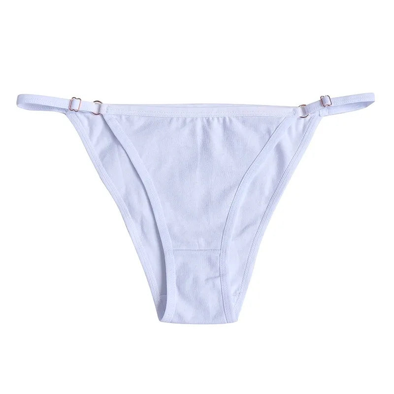 1PC Cotton Briefs Women Brazilian Panties Female Low Rise Underwear Breathable Comfort Intimates Solid Color Sexy Lingerie S-XL