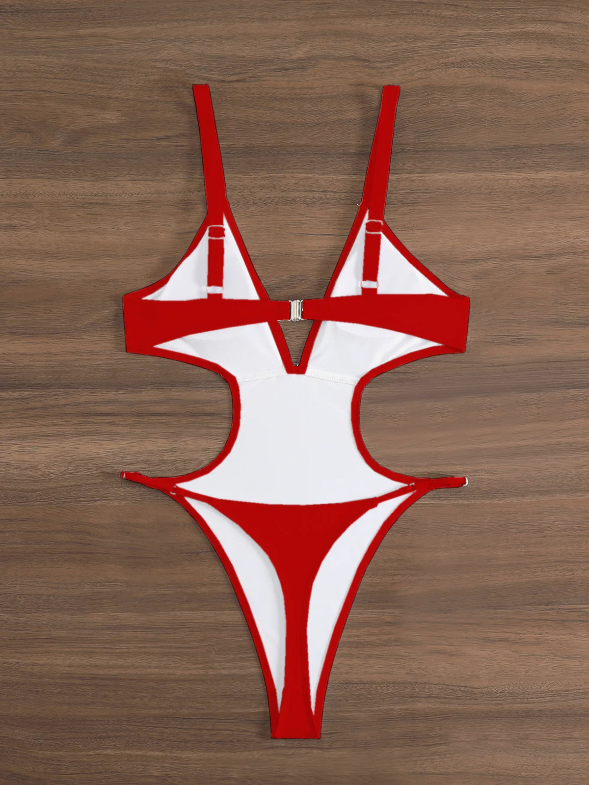 Sexy Hollow Out Backless Thong Bikini 2026 Women Black Coffee Golden Bead One Piece Swimsuit Beach Bathing Suit Holiday Swimwear