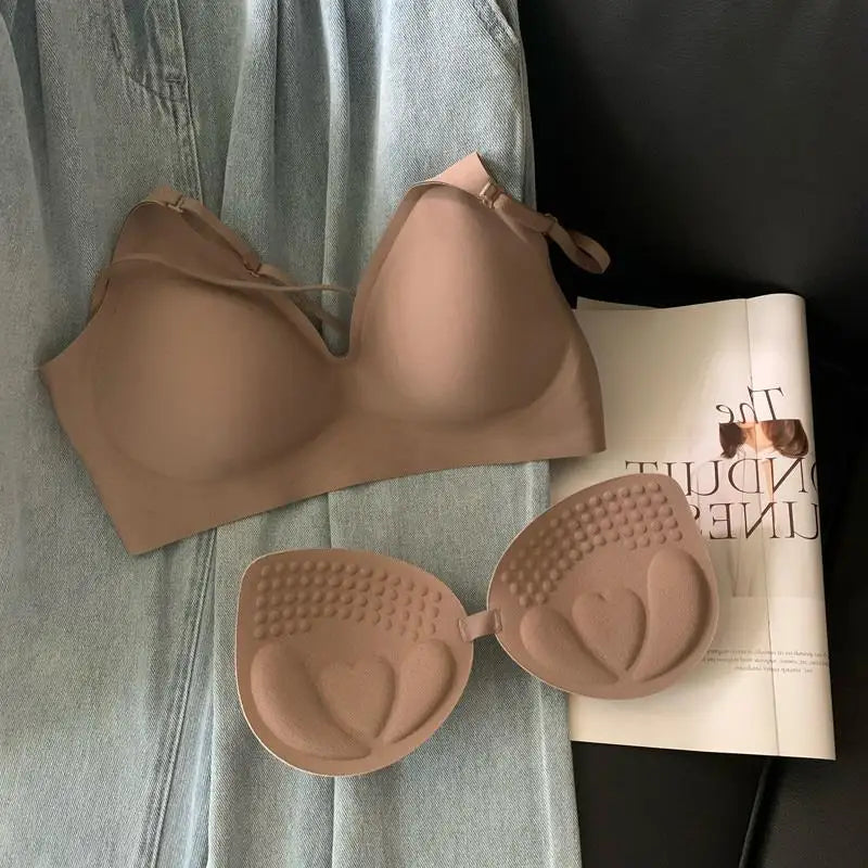 MOYISU Asian Fit Halterneck Women Cross Back Bodysuit Seamless Small Push Up Summer Outer Top SG Kawaii Fashion Bestseller