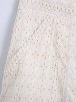Foridol Embriodery Lace Cotton Blouse Shirt Women V Neck Vintage Hollow Out Tops Autumn Winter Casual Office Ladies Blouse Blusa