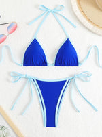 2025 Triangle Halter Bikini Sexy Brazilian Swimsuit Women String Swimwear Female Bathers Bathing Swimming Swim Suit Beachwear