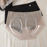 3Pcs/Set Women Ice Silk Briefs Scallop Trim Seamless Panties Ladies Underwear Lightweight Sexy Lingerie Female Underpants M-XL