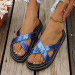 Women Slippers Summer New Fashion Sandals Open Toed Casual Flat Slippers Outdoor Lightweight Beach